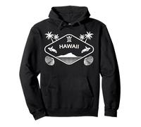 Hawaii Palme Tartaruga Marina Grande Isola Owyhee Souvenir Felpa con Cappuccio