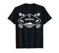 Hawaii Palme Tartaruga Marina Grande Isola Owyhee Souvenir Maglietta