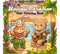 Hawaii Paradise: Cute Coloring Book