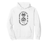 Hawaii, Paradiso, Palma, e, Onde, Stile Vintage Felpa con Cappuccio