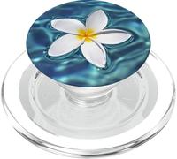 Hawaii Pop Mount Socket Fiore bianco nell'acqua del mare oceano PopSockets PopGrip per MagSafe