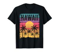 Hawaii Retro Palme Tramonto Vibes Maglietta