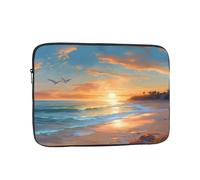 Hawaii Sea Beach Custodia per laptop da 10 pollici tramonto oceano borsa per laptop per donne e uomini, borsa da trasporto per computer aziendale resistente all'acqua custodia antiurto per notebook