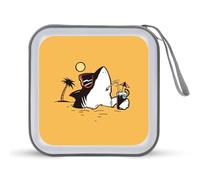 Hawaii Shark, Chilling in The Ocean, divertente custodia per CD, organizer per 40 DVD, collezione DVD, portafoglio per auto, casa, viaggio