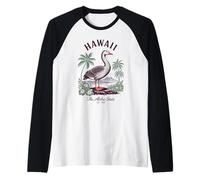 Hawaii State Bird Nene Goose Camicia Vintage Island Nature Maglia con Maniche Raglan