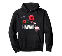 Hawaii Stati Uniti Mappa retrò Vintage USA Souvenir Felpa con Cappuccio