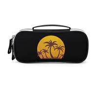 Hawaii Sunset and Palm Trees - Astuccio portapenne portatile con cerniera, borsa da trucco da viaggio, organizer per cancelleria per l'home office