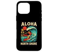 Hawaii Surfer Aloha North Shore Vintage Uomo Surfs Up Custodia per iPhone 16 Pro Max