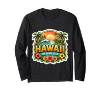 Hawaii The Aloha State Souvenir Memorabilia dei visitatori hawaiani Maglia a Manica