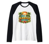 Hawaii The Aloha State Souvenir Memorabilia dei visitatori hawaiani Maglia con Maniche Raglan