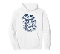 Hawaii Vibes Only Surf Spiaggia Isola Tropicale Tramonto Aloha Felpa con Cappuccio