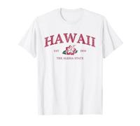 Hawaii Vintage Aloha State Hibiscus Flower Estate Hawaiian Maglietta
