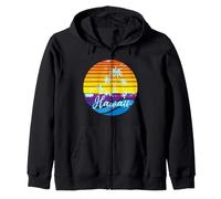 Hawaii Vintage Sunset Surfer Souvenir Felpa con Cappuccio