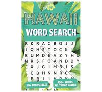 Hawaii Word Search: Word Searches with Easy to Read Print about Hawaii, Beach, Island | 6x9 Inches, 110 pages | 50+ Puzzles ... Gift for Vacations, Holidays and Free