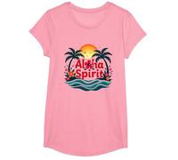 Hawaiian Aloha Spirit Tropical Paradise per Gli Uomini Maglietta, Ragazze, Rosa, L