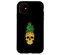 Hawaiian Ananas Skull Summer Halloween Costume Goth Custodia per iPhone 11