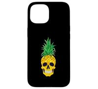 Hawaiian Ananas Skull Summer Halloween Costume Goth Custodia per iPhone 15