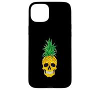 Hawaiian Ananas Skull Summer Halloween Costume Goth Custodia per iPhone 15 Plus