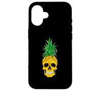 Hawaiian Ananas Skull Summer Halloween Costume Goth Custodia per iPhone 16