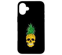 Hawaiian Ananas Skull Summer Halloween Costume Goth Custodia per iPhone 16 Plus