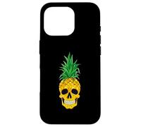 Hawaiian Ananas Skull Summer Halloween Costume Goth Custodia per iPhone 16 Pro