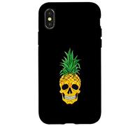 Hawaiian Ananas Skull Summer Halloween Costume Goth Custodia per iPhone X/XS