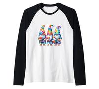 Hawaiian Beach GNOME for Men And Women Cute Summer Vacation Maglia con Maniche Raglan