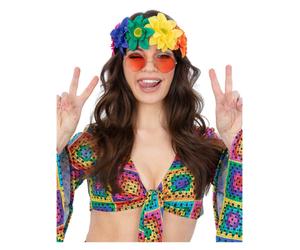 Hawaiian Floreale Fascia Spiaggia Party Retro 60s 70s Hippie Costume Hippy