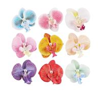 Hawaiian Flower Hair Clip, Flower Hair Clips 9X, Anti-Slip Elegant Floral Barrettes, 3.74x3.54x0.91 inches Chic Holiday Styling Accessories for Women and Girls Daily Fashion Use