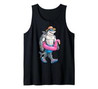 Hawaiian Shark Pink Flamingo Float Pool Summer Men Kids Canotta