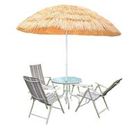 Hawaiian Thatched Umbrellas Folding Thatched Portable Garden Straw Umbrella Large Beach Umbrella for Shading Without Ba