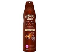 Hawaiian Tropic Island Glow Olio Secco Protective SPF 30 Alta, con Olio di Argan, 177 ml