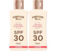 Hawaiian Tropic Lozione Solare Protettiva Illuminante, Crema Solare SPF 30 UVA e UVB Resistente all'Acqua, Lozione Solare dal Profumo Tropicale, con Burro di Karité, Formato da Viaggio, 75 ml