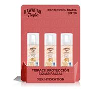 Hawaiian Tropic Silk Hydration Air Soft Face SPF30 - Crema solare per il viso, 50 ml, 3 unità