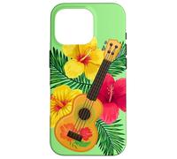 Hawaiian Ukulele Liuto Chitarra Ibisco Custodia per iPhone 16 Pro