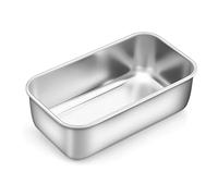 HaWare Mini teglia da pane in acciaio inox, da 0,5 kg, per cuocere pane alla banana/torta/pagnotte/lasagne, 16 x 9,1 x 5 cm, sana e durevole, lavabile in forno e lavastoviglie