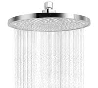 Hawdows Soffione e doccia a pioggia 22 cm, soffione anticalcare per bagno, rotante a 360°, filettatura 1/2 pollici, cromato