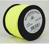 HaWe Maurer cordino in polipropilene, 100 m x 2 mm, colore: giallo acceso, 18.022