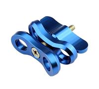 HAWEEL Morsetto a sfera con foro chiuso staffa per fotocamera subacquea CNC alluminio molla torcia morsetto per immersioni subacquee sistema fotografico (nero) staffa fotografica (colore: blu)
