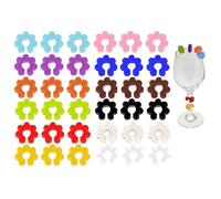 Hawfund 36 pennarelli in silicone per bicchieri da vino, per champagne, cocktail e bicchieri di martini, marcatura igienica per feste, matrimoni ed eventi