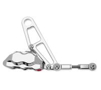 Hawg Cavezza Inc 4 Pistone Posteriore Freno a Disco Kit - Cromo Moto Strada Bici