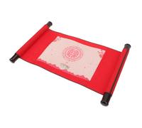 HAWILLOSCH 1 Set Scrotola del Libro di Fidanzamento Decorazioni per Lo Sposo Articoli per Matrimoni Romanzo di Scorrimento Dell'invito di Nozze Pergamena Rosso Broccato di Seta