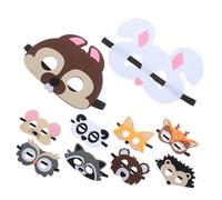 HAWILLOSCH 10 Maschere Animali per Set per Feste Tema per Halloween e Natale Cervo Riccio Panda Procione Gufo Coniglio Volpe