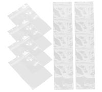 HAWILLOSCH 100 Sacchetti Trasparenti Richiudibili 9x13 Cm Bordo Bianco Spesso 12 Micron Per Imballaggio Spedizioni Piccoli Oggetti Gioielli e Articoli Da Negozio