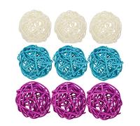 HAWILLOSCH 15 Pezzi Palla Takraw Fai da Te Casa Ornamenti Vimini Palla per Riempire i Vasi Rosa Estetica Dell'arredamento della Stanza Turchese Decorazione Piccolo Palla di Topi Rattan