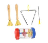 HAWILLOSCH 1set Musicale Per Ragazzo Ragazza Strumenti Didattici Con Triangolo Tubo Sonoro e Campanella Per Sviluppare Interesse Musicale Occasioni Come Feste e Shower