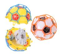 HAWILLOSCH 2 Pezzi Palla da ballo luminosa mini giocattolo da calcio per passa il calcio per i bagliore nel calcio buio illumina i palloni da calcio rimbalzanti Colore Casuale