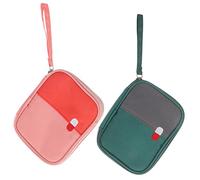 HAWILLOSCH 2pezzi Borsa Medica Piccola Borsa Di Pronto Soccorso Portatile Sacchetto Per Medicinali Da Viaggio Organizzazione Ordinata Leggera e Pratica Per Uso Domestico e Attività All Aperto