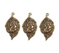HAWILLOSCH 3 Pezzi portachiavi adorn decorazioni pendentifattoamano soprammobili soprammobile pendenti di design scultura catena chiave pendenti antichi pendenti a forma di foglia ottone