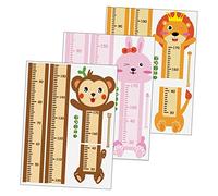 HAWILLOSCH 3sets Adesivi Murali Animali Per Misurazione Decorazioni Rimovibili Per Cameretta Impermeabili e Resistenti All Usura Per Asilo e Stanze Da Letto
